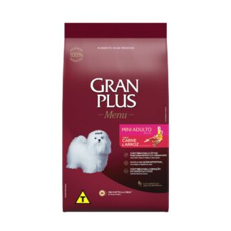 GranPlus Menu Cão Mini Adulto 15kg - Carne e Arroz