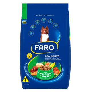 Faro Cão Adulto MG 20kg - Carne, Frango e Vegetais