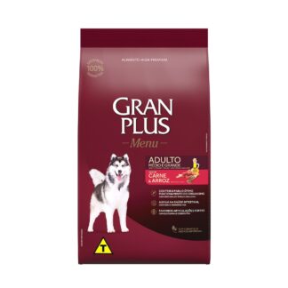GranPlus Menu Cão Médio e Grande Adulto 15kg - Carne e Arroz