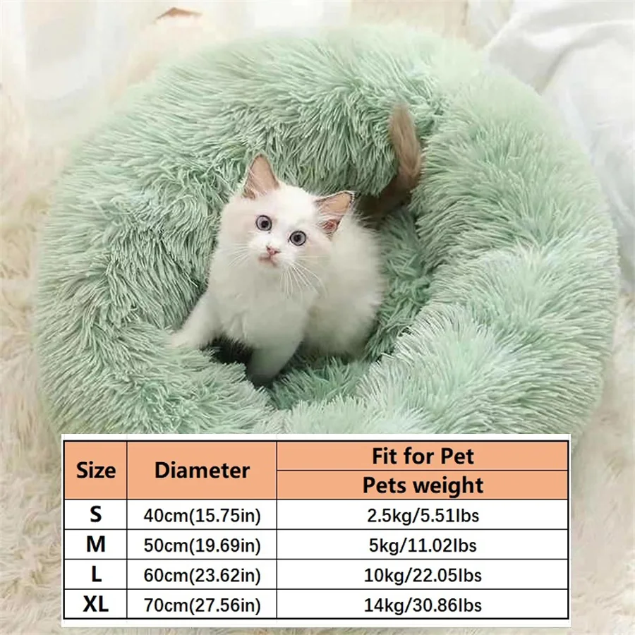 Cama Calmante Donut de Pelúcia para Cães e Gatos - Imagem 13