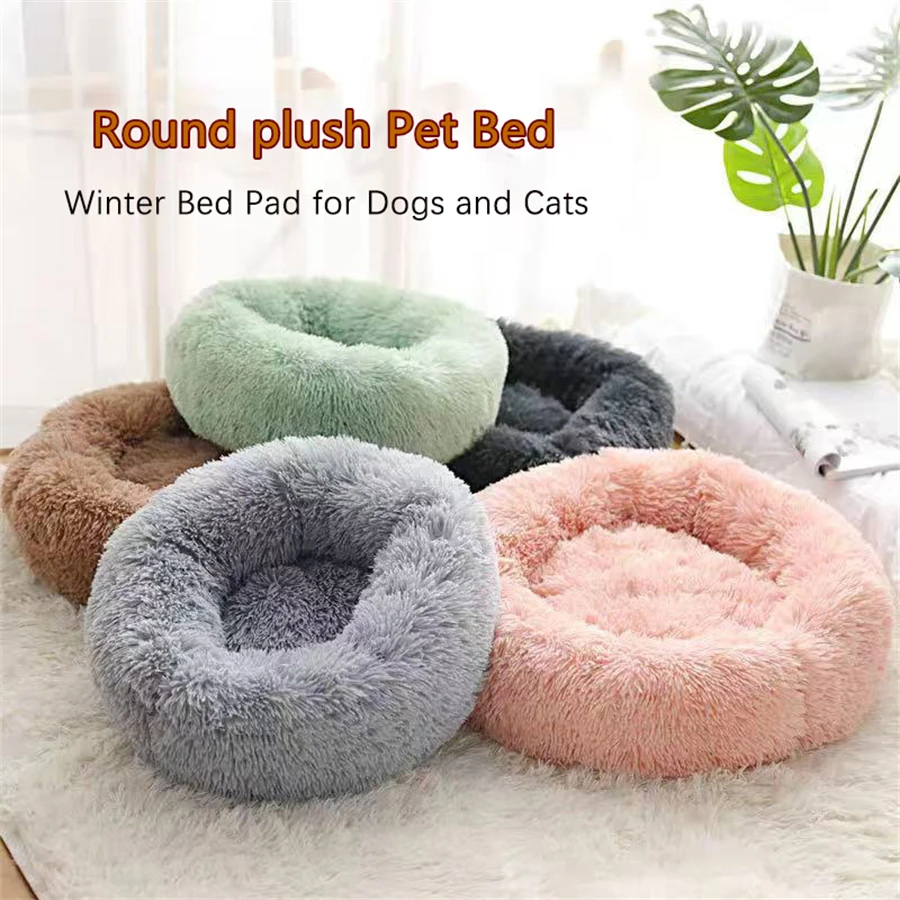 Cama Calmante Donut de Pelúcia para Cães e Gatos - Imagem 5